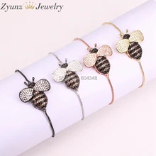 5 нитей ZYZ300-4273 новые модные Pave CZ насекомых Для женщин браслет для Для женщин Регулируемая Ювелирные изделия подарок