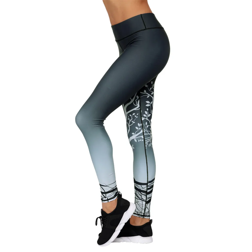 

Print Yoga Pants Women Unique Fitness Leggings Workout Sports Running Leggings Sexy Push Up Gym Wear Elastic Slim Pants A05