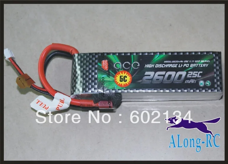 RC airplane spare part-/hobby plane /model/ li-po battery /ACE3s2600mah25c(11.1V2600mah/25C)