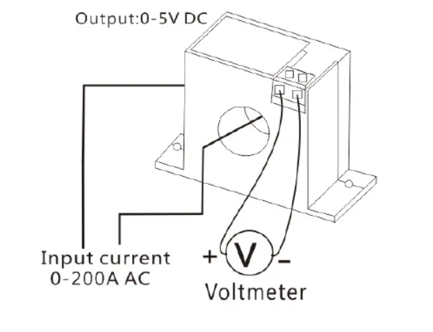 Sensor Atual AC0-10 20 50A 0-5 Saída