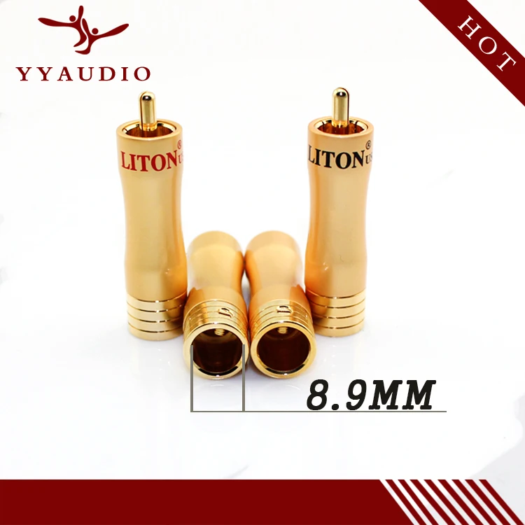 YYAUDIO Hi End Liton 24K позолоченный разъем RCA|connectors gold|connector plugconnector rca |