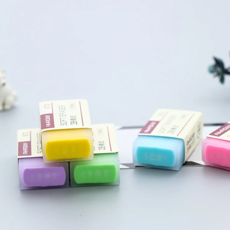 5pcs/lot Candy Color 2B Erasers Small Cute Pencil Erasers Student