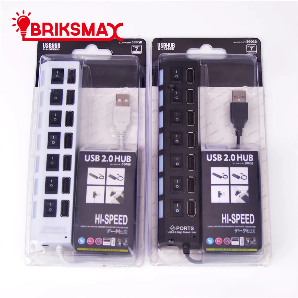 BRIKSMAX батарейный блок и семь портов концентратор небольшой высококачественный сплиттер переключатель для строительного блока модель светодиодный светильник Up Kit