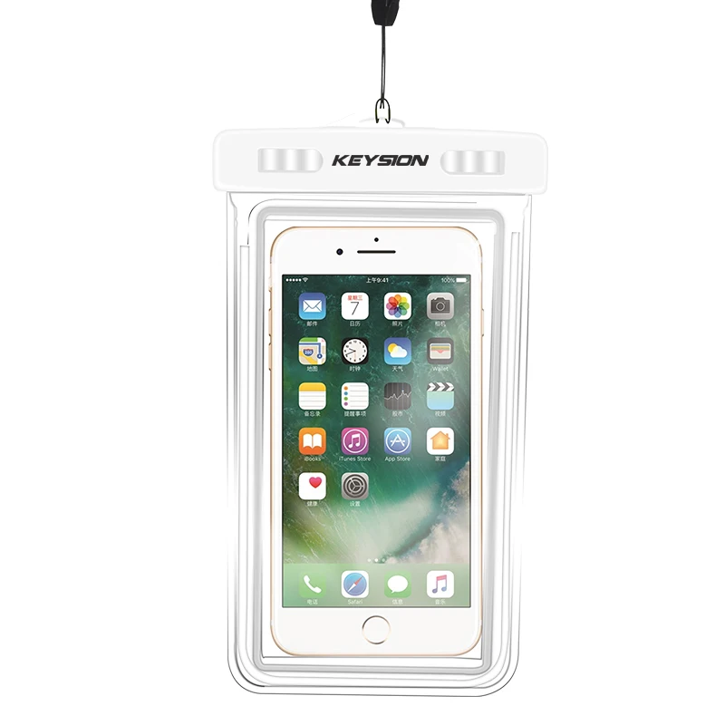Keysion Водонепроницаемый сумка с световой подводный чехол телефона чехол для iPhone X 8 8 плюс 7 7 P 6 6 S для Samsung Galaxy S8 S7 Note8
