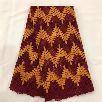 

Stone French Net Laces Fabrics 2019 Latest African Lace Fabric With Embroidery Mesh Tulle Lace Fabric High quality Nigerian Lace