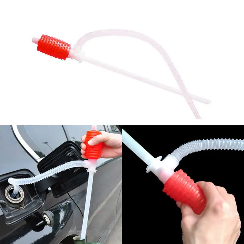 Portable Car Manual Hand Siphon Pump Tube Hose Oil Liquid Syphon