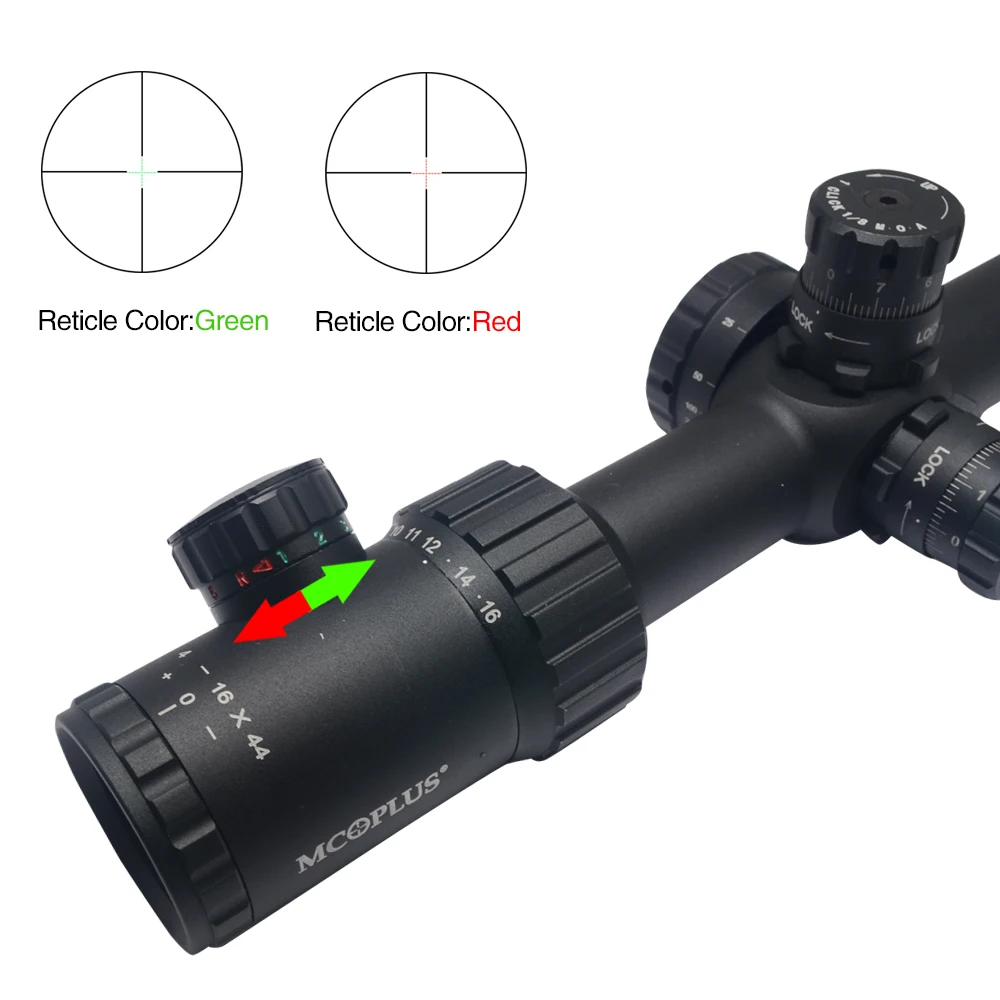 Mcoplus Оптика Тактический Компактный 4-16x44mm ИК Область Охота 300 мм прицел трубка с 2 крепление