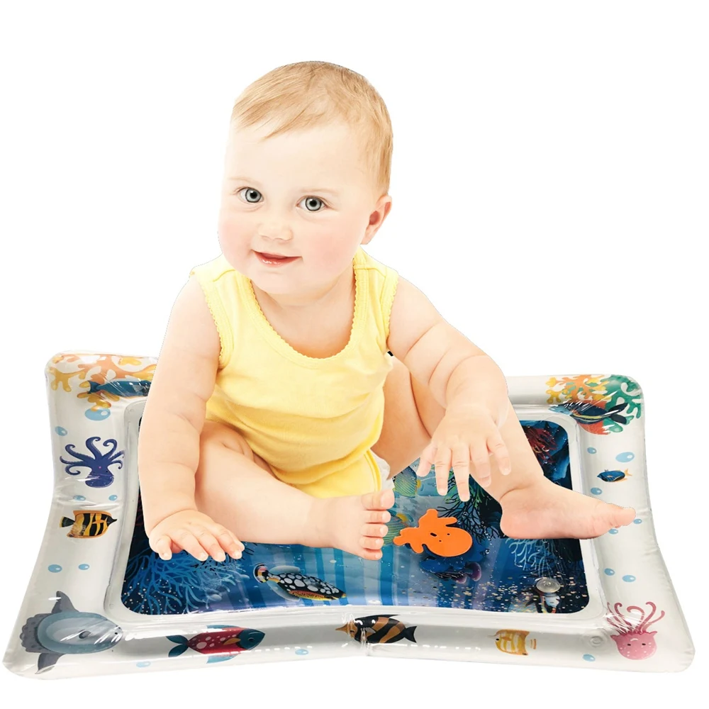 Детский Надувной водный игровой коврик, коврик для животика, развивающий игровой центр для детей ясельного возраста, стимуляция роста детей
