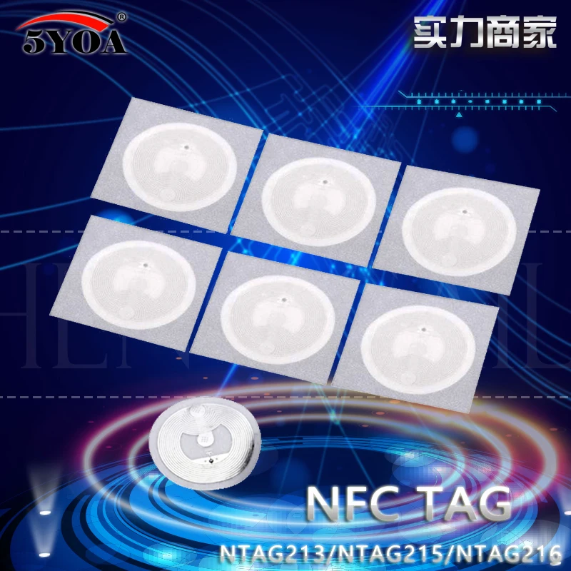 

10pcs/Lot NFC TAG Sticker 13.56MHz ISO14443A NTAG 213 NFC Sticker Universal Lable RFID Tag for all NFC enabled phones