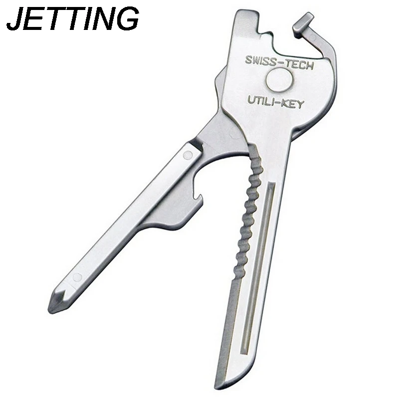 

self defense security 6-in-1 Outdoor Camping Multi-Function Tool attack Key Ring Chain Knife Screwdrivers
