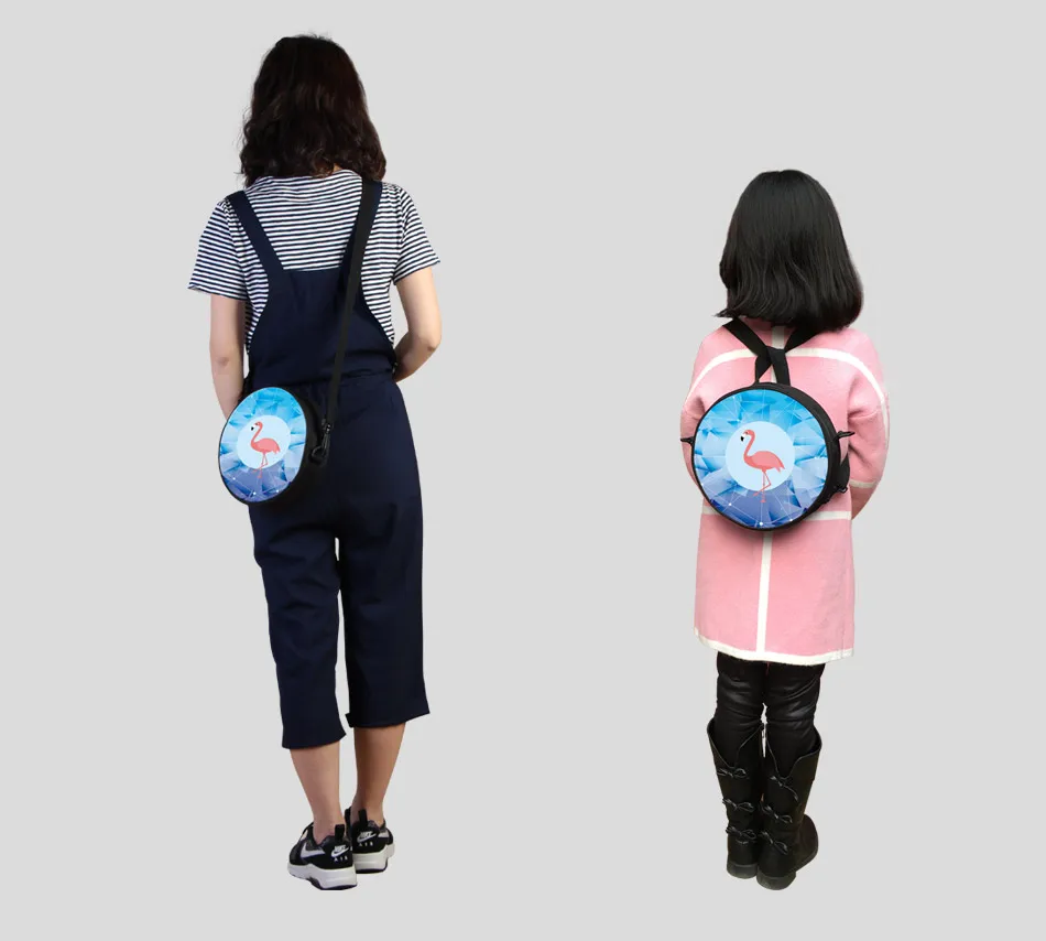 Розовая Круглая сумка-мессенджер с принтом кота для детского сада, сумки через плечо для книг, детские мини-сумки на плечо для путешествий, детский рюкзак