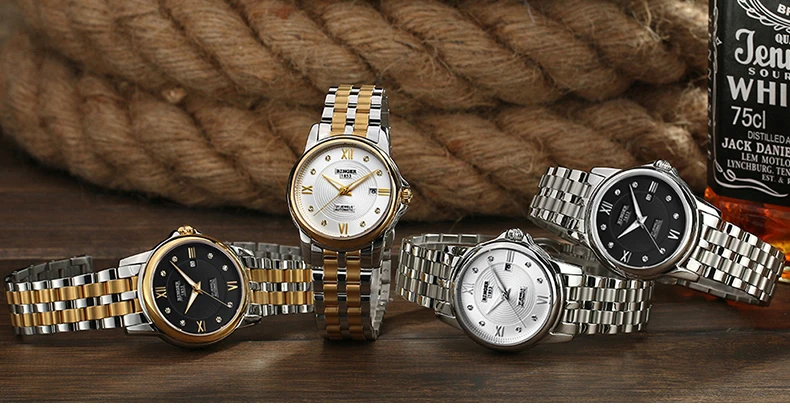 Hot Fashion Binger Original Top Brand Women Dress Luxury Automatic Mechanical Watch Self-Wind Leather relogio montre femme