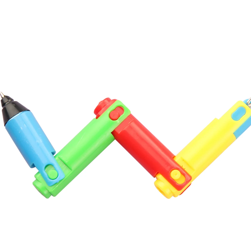 

2019 HOT 0.5mm Foldable Plastic Ballpoint Pen Blue Ink Bending Tortuous Pens Office School Supplies