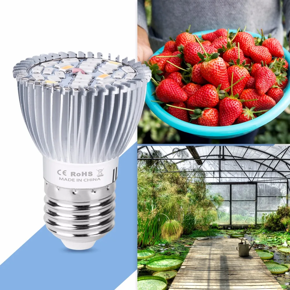 

Grow LED UV Lamp For Plants E27 LED Grow Light 18W 28W E14 Full Spectrum LED Phyto Lamp 220V Indoor Plant Light Hydroponics Bulb