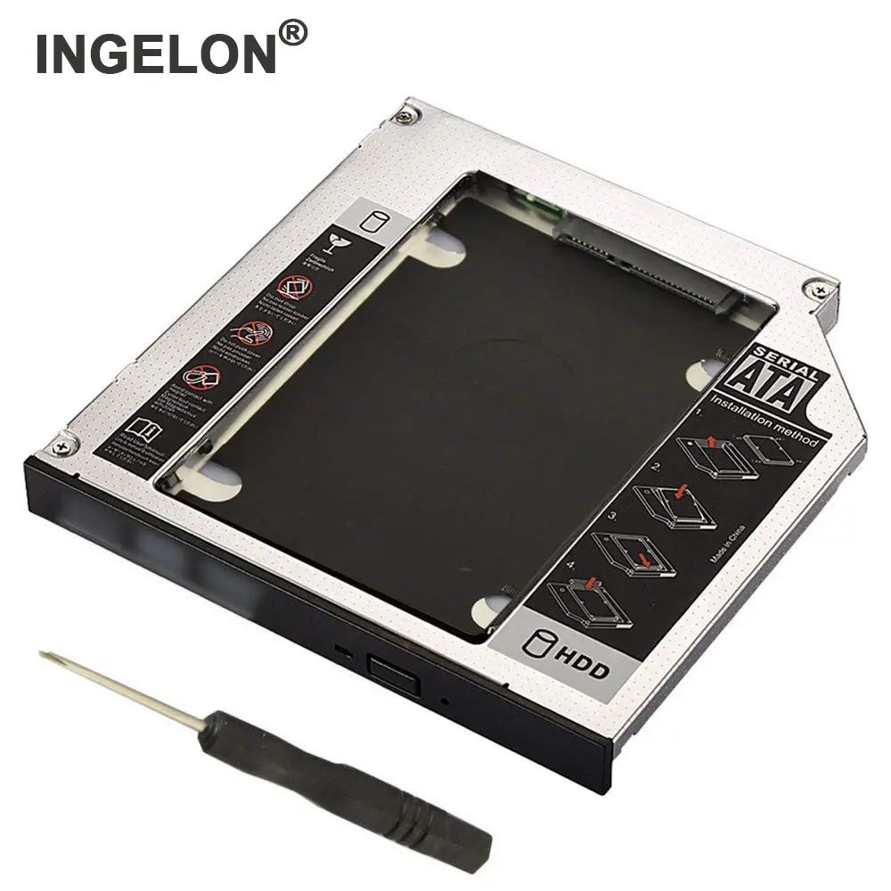 Ingelon SSD HDD Caddy 12 7 мм алюминиевый 2 й жесткий диск чехол адаптер для универсального