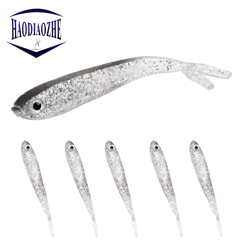 

5Pcs Soft Lure Wobblers 8cm 2.1g Isca Artificial Worm Silicone Soft Swimbait Bait Fish Bass Carp Flying Lead Spoon Fishing Lure