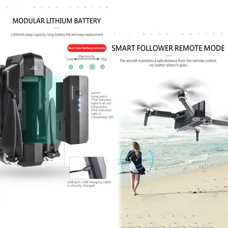 SJRC F11 GPS Drone Selfie RC with 1080P 2K HD Camera WiFi FPV 25mins Flight Time Brushless Quadcopt