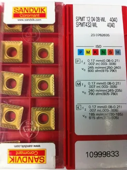 

10PCS CARBIDE INSERT SPMT120408-WL 4040
