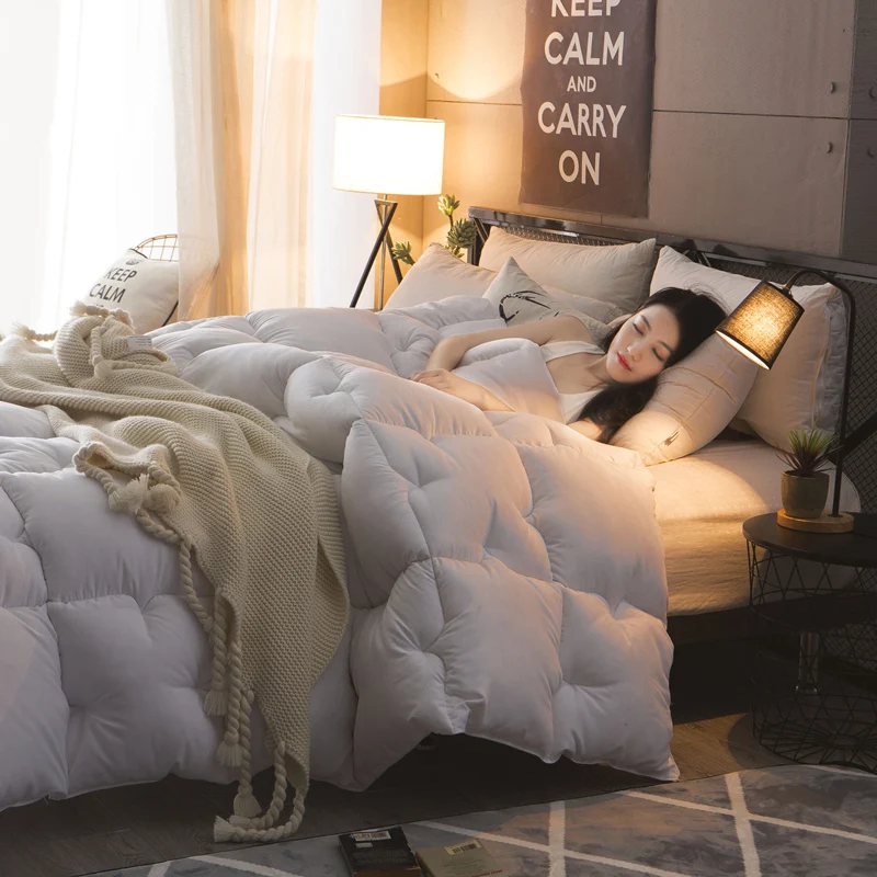 comforter double quilted Blanket Quilt Pink color bedding Filler