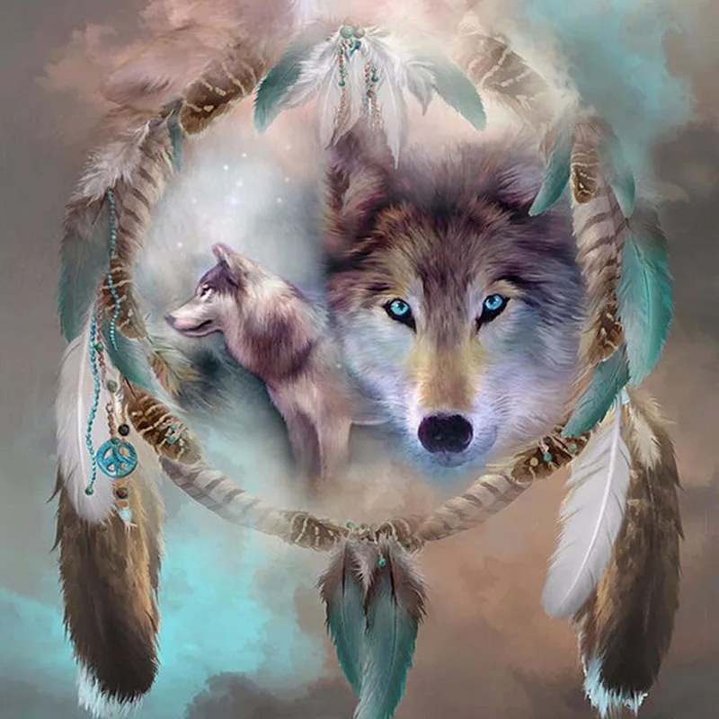 

5D DIY Diamond Painting Wolf Mosaic Cross Stitch Full square Drill Diamond Embroidery Sticker Decor Paintings Animals SSYP-097