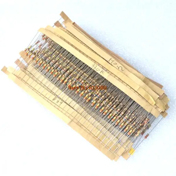 【AH ROBOT】Total 750pcs 1% 1/4W Metal Film Resistor Assorted Kit 30 Values (10 Ohm ~1M Ohm) 25pcs Each value | Электронные