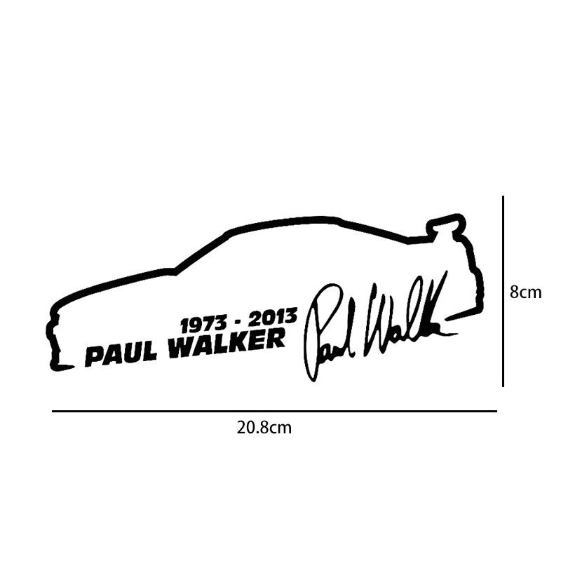Car Sticker Vinyl 135cm Paul Walker Fast And Furious Fashion Reflective Sticker On Car Funny 3D Stickers Decals Car Styling (5)