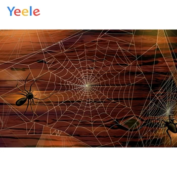

Yeele Halloween Spider Cobweb Wood Grunge Customized Photography Backdrop Personalized Photographic Backgrounds For Photo Studio