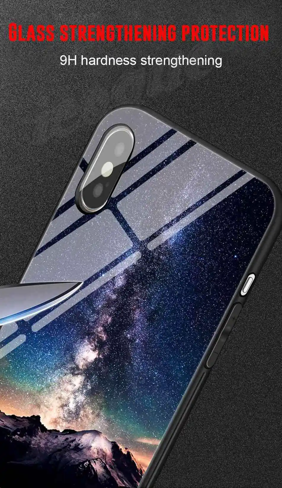 Tempered Glass Case For iPhone X iPhone 8 Plus Case Luxury Space Phone Cover for iPhone 8 6 6s 7 x 8plus Cases for iPhone 7 Plus (6)