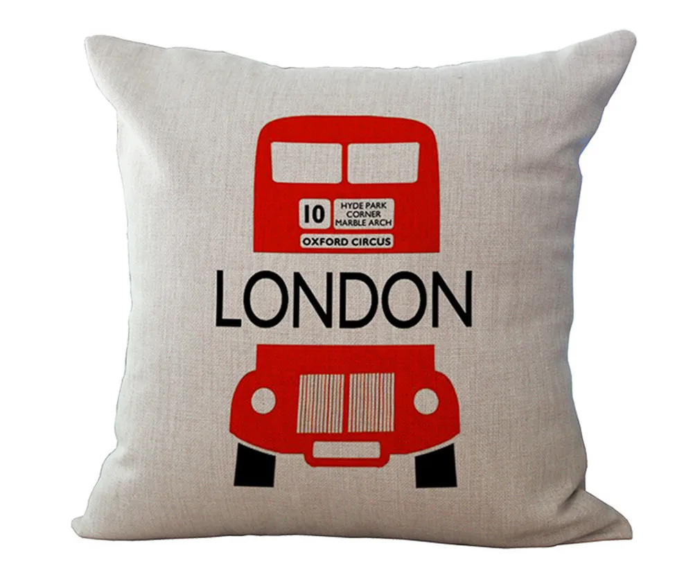 Cushion Cover Uk print king Red Bus Phonebox London Pillow Case Home Sofa Décor Cushion Cover Uk print king Red Bus Phonebox London Pillow Case Home Sofa Décor
