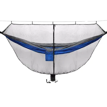 

Quality Camping Hammock With Mosquito Net Double Portable Sleeping Bed For Garden Hunting Travel With 2x Straps 2x Carabiner