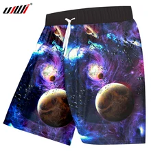 UJWI новые мужские шорты для спортзала 3D космический Звездный принт пляжные шорты брюки Вселенная мужские брюки летние повседневные мужские шорты для мальчиков 5XL