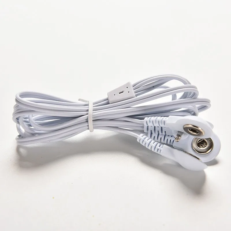 Электрод проволочная вилка 4 кнопки брекеты поддерживает электрод свинцовые провода соединительные кабели для цифровой TENS терапия машина Массажер