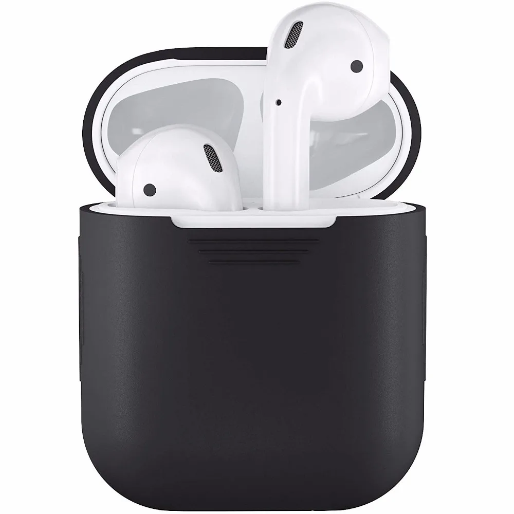 Силиконовые bluetooth беспроводные наушники Air pods чехол для AirPods защитный чехол Аксессуары для Apple Airpods зарядная коробка