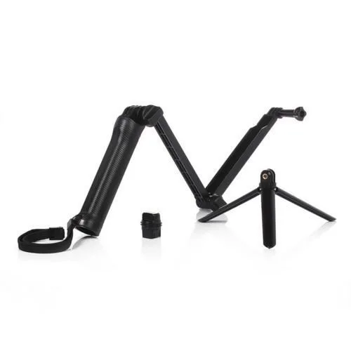 Billig 3 weg Einbeinstativ GoPro Faltbare Mount Kamera Grip Auslegearm Stativ für Gopro Hero 6 5 4 3 3 + 2 1 SJ4000