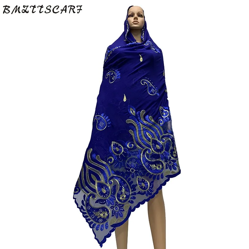 Высокое качество шифоновые шарфы африканских женщин платки мягкий шифон plice с шарф из тюли для пашмины BM764 - Цвет: Color 12