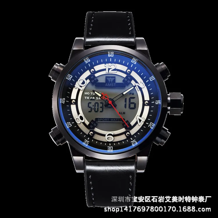 2020 di Promozione di Amst Vigilanza Calda di Stile Orologi Elettronici  Impermeabile Movimento Spot per il Commercio All'ingrosso 3015|Quartz  Watches| - AliExpress