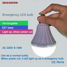 Inteligente Bombilla E27 5 W 7 W 9 W 12 W LLEVÓ LA Luz De Emergencia Recargable Lámpara de Iluminación para el hotel mercado de decoración del hogar