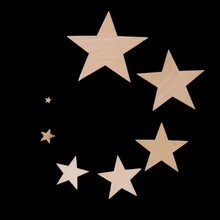 10 мм-60 мм деревянные Звезды формы лазерная резка пустой украшения Ремесло Скрапбукинг Декор Сделай Сам