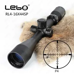 LEBO 4-16x44 Охота прицел P4 Стекло гравированный сетка Боковая регулировка параллакса регулировки прицелы по Accu-Lock черный матовый