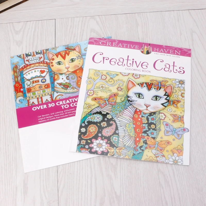 24 Pages Creative Cat Coloring Book Kill Time Painting Drawing Book For Children Coloring Book 24 Pages Creative Cat Coloring Book Kill Time Painting Drawing Book For Children Coloring Book