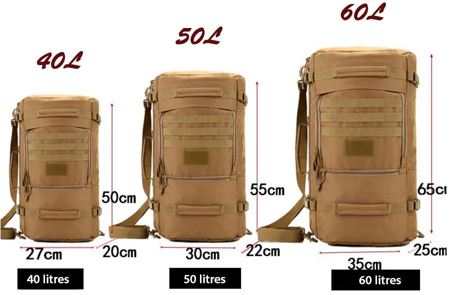 Популярные мужские сумки, нейлоновый рюкзак, 60 л, военные дорожные сумки с высоким качеством отдыха, камуфляжные, двойного назначения, 17 дюймов, для ноутбука, женская сумка