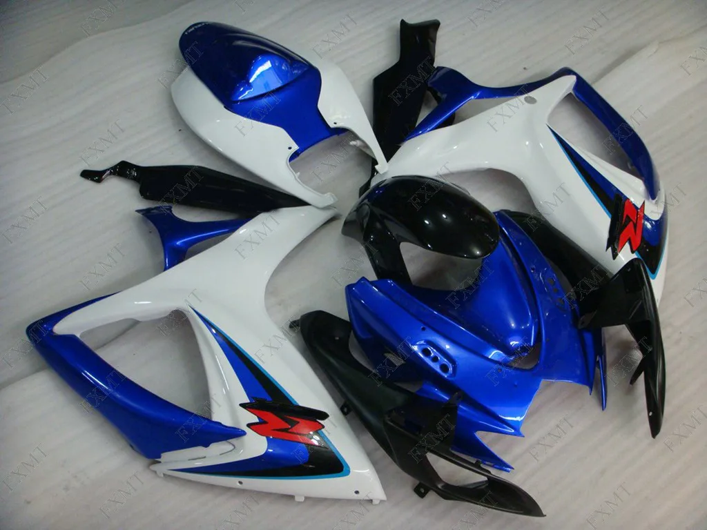 Fairings GSXR600 2006 2007 K6 07 Blue White Plastic Fairings GSX R600