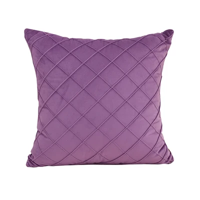 Роскошное стеганое бархатное покрытие для подушки декоративная серая синяя наволочка домашний декор Геометрическая Подушка 32x50 см наволочка - Color: Purple