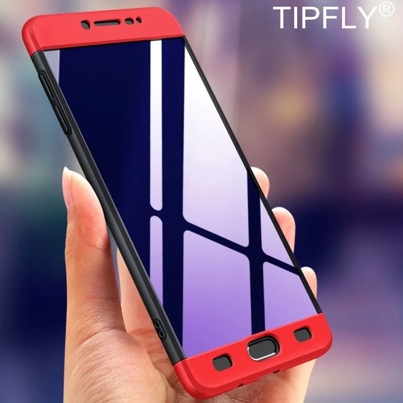 TIPFLY For Samsung Galaxy C9 Pro Phone Case 360 Full Protection Armor Hard Hybrid PC 3 in 1 Matte Cover |