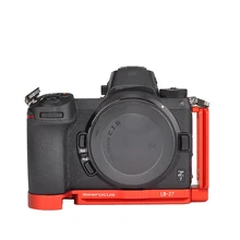 Support en L de couleur rouge, plaque de dégagement rapide pour appareils photo Nikon Z7 Z6, plaque verticale, poignée de main Compatible RRS Arca swiss
