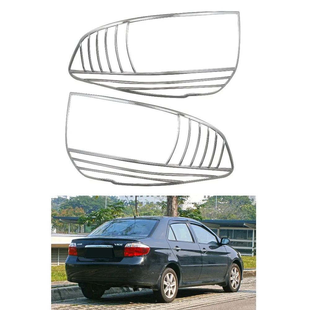 2 шт. хромированные задсветильник фары для Toyota Soluna Vios 2003 2004 2005 2006 XP40 | Автомобили и