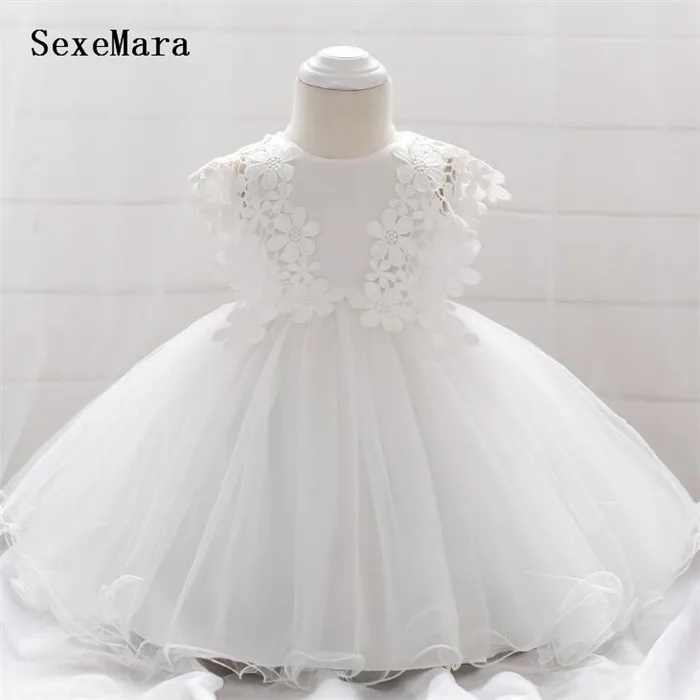

Baby Girl Dress 0-2Y Newborn Cute Baby Girls Dresses Infant Baby Birthday Dress Baby Clothes Christening Dress Pink White
