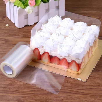 

Cake Collar Roll Packaging Cake Decorating Tools 10M Baking Accessories Wrapping Tape Transparent Clear Kitchen Gadgets Portable