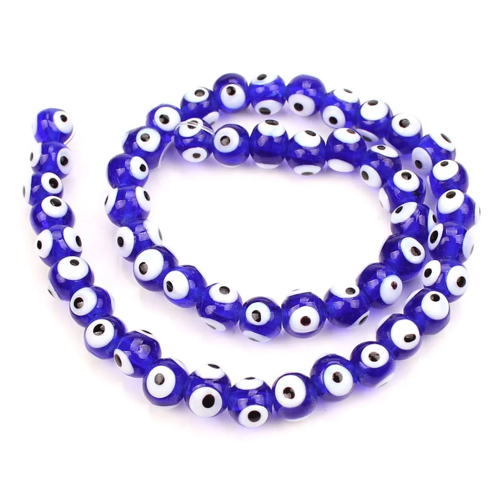 48 шт./нить стеклянные бусины сглаза 8 мм|glass beads|beads beadseye bead |