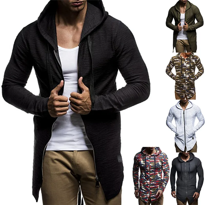 2018 New Male Hoodies Tracksuit Drawstring Pocket Hooded
